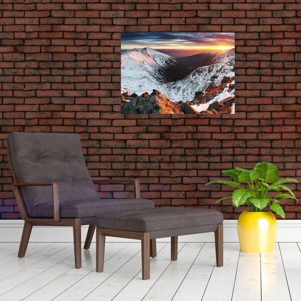 Kép - Téli hegyi panoráma (70x50 cm)