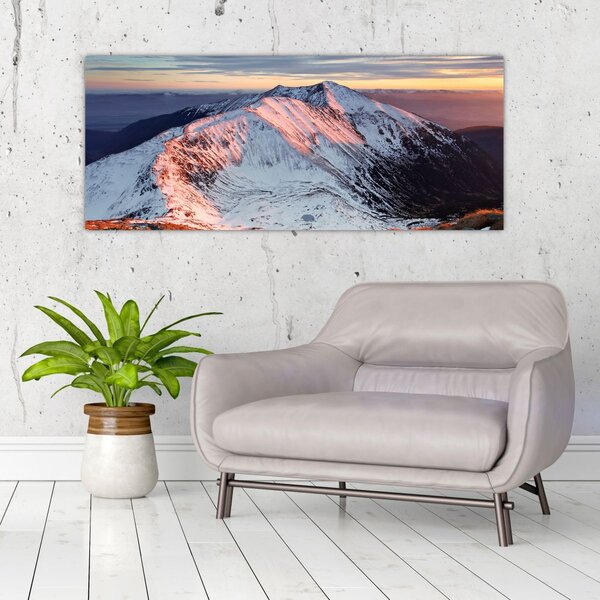 Kép - Téli hegyi panoráma II. (120x50 cm)