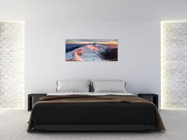 Kép - Téli hegyi panoráma II. (120x50 cm)