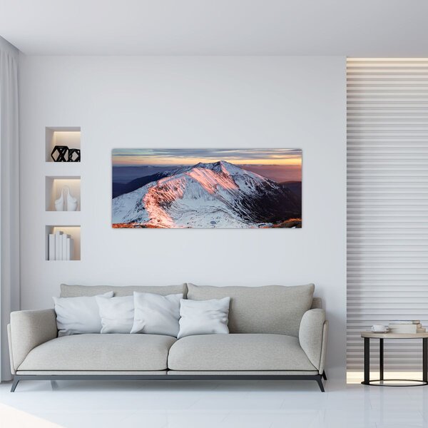 Kép - Téli hegyi panoráma II. (120x50 cm)