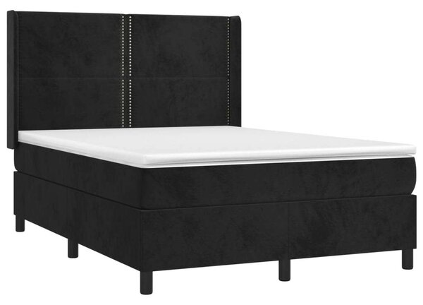 VidaXL - Bársony Ágy - 140x190 cm - LED