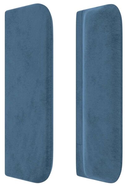VidaXL Sötétkék Bársony Fejtámla - 147cm