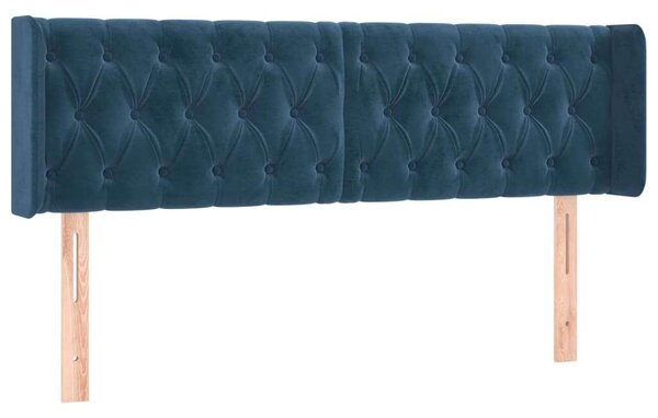 VidaXL Sötétkék Bársony Fejtámla - 147cm