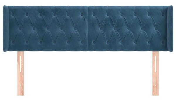 VidaXL Sötétkék Bársony Fejtámla - 147cm