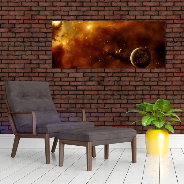 Kép - Bolygók köddel (120x50 cm)