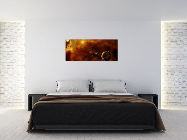 Kép - Bolygók köddel (120x50 cm)