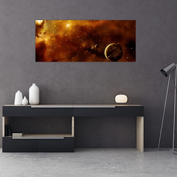 Kép - Bolygók köddel (120x50 cm)