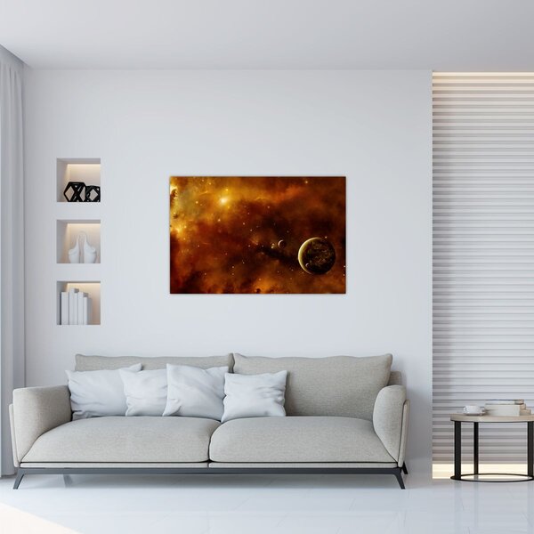 Kép - Bolygók köddel (90x60 cm)