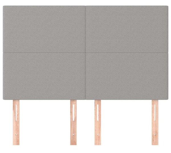 VidaXL 4 db világosszürke szövet fejtámla 72 x 5 x 78/88 cm