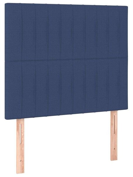 VidaXL kék szövet rugós ágy matraccal 100 x 200 cm