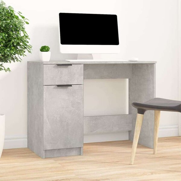 VidaXL betonszürke színű szerelt fa íróasztal 100 x 50 x 75 cm