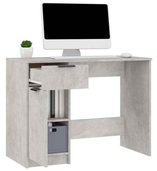 VidaXL betonszürke színű szerelt fa íróasztal 100 x 50 x 75 cm