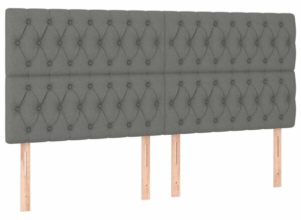 VidaXL Fejtámla - Szövet - Sötétszürke - 200cm
