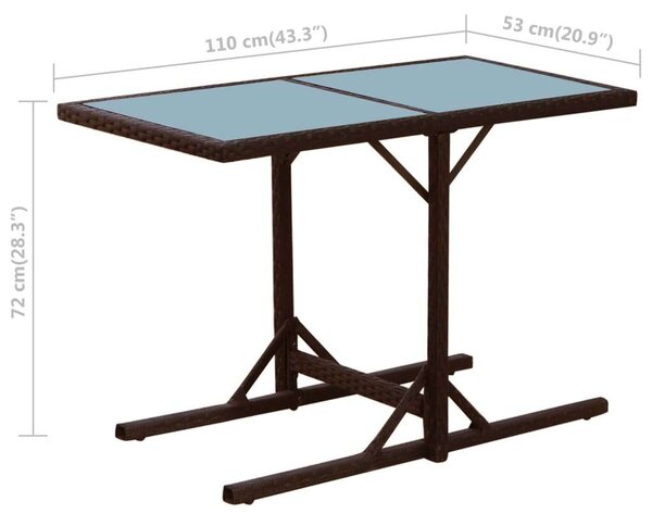 VidaXL 3 darabos barna polyrattan bisztrószett párnákkal