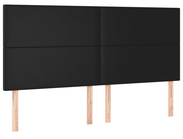VidaXL fekete műbőr LED-es fejtámla 200x5x118/128 cm