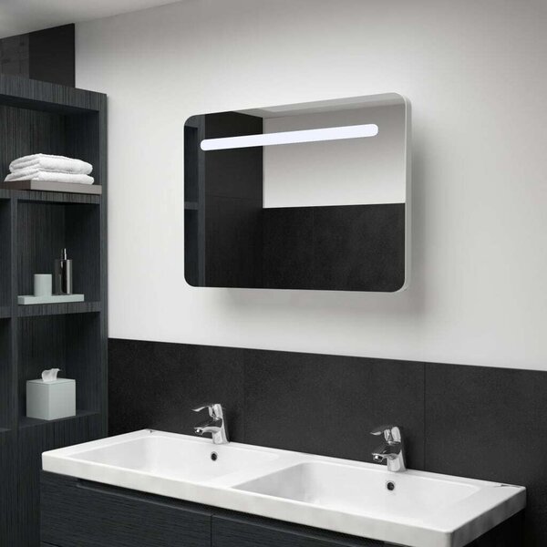 VidaXL LED-es Tükrös Szekrény - 80x55 cm