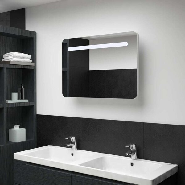 VidaXL LED-es Tükrös Szekrény - 80x55 cm