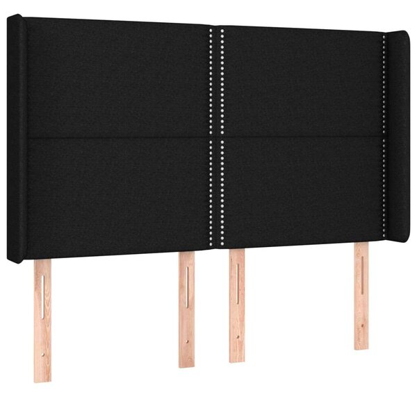 VidaXL Fekete Szövet LED Fejtámla - 147x16x118/128cm