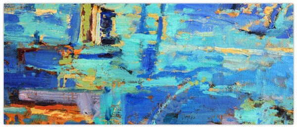 Kép - Absztrakt olajfestmény (120x50 cm)