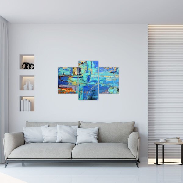 Kép - Absztrakt olajfestmény (90x60 cm)