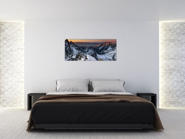 Kép - Napfelkelte a hegyekben (120x50 cm)