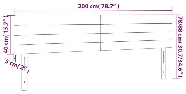 VidaXL LED Ágyfejtámla - Tópszín - 200x5x78/88cm