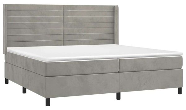VidaXL Bársony Ágy - LED-es - 200x200 cm