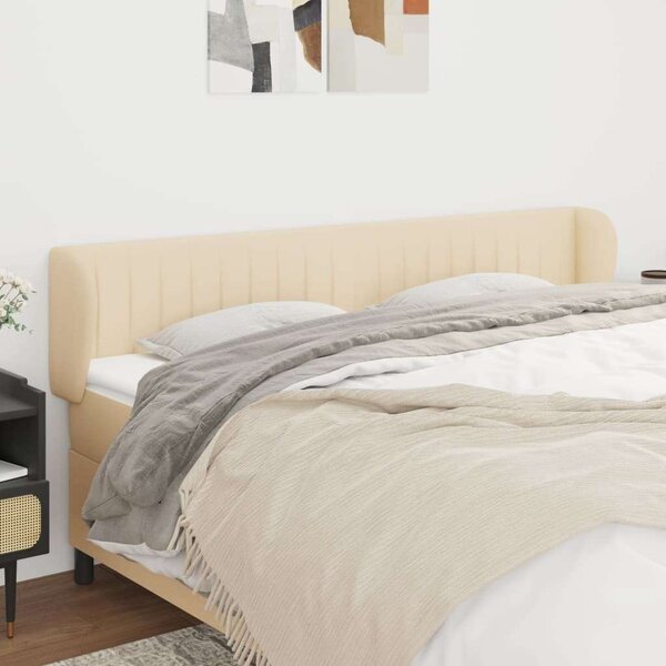 VidaXL krémszínű szövet fejtámla 203x23x78/88 cm
