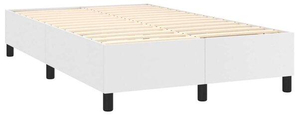 VidaXL Fehér Műbőr Ágy 120x200 cm LED-del