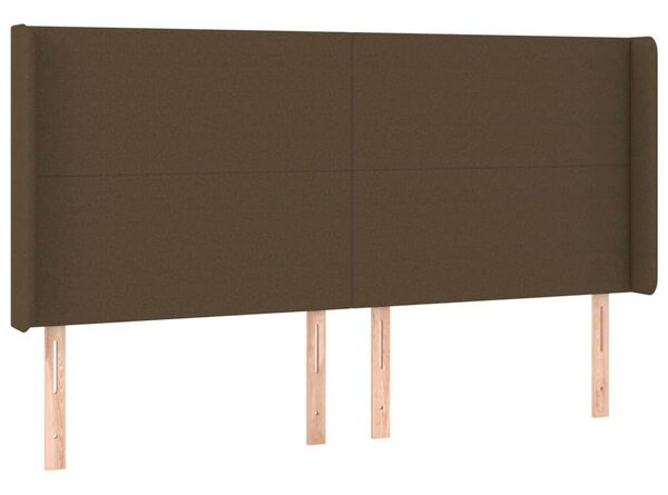 VidaXL LED-es Ágyfejtámla - Sötétbarna Szövet - 183cm