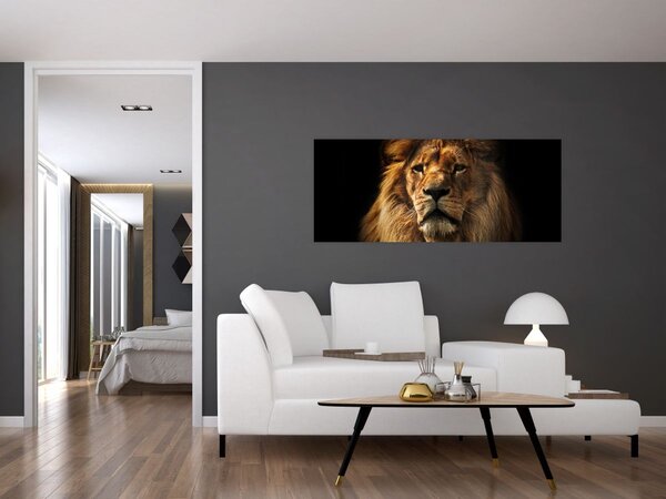 Kép - Dús sörényű oroszlán (120x50 cm)