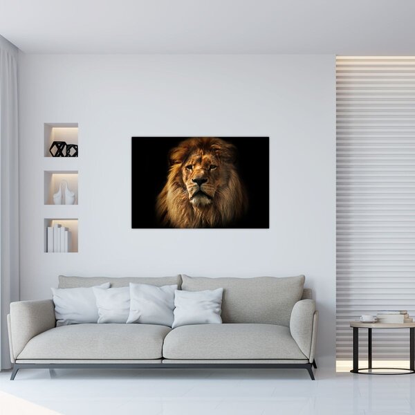 Kép - Dús sörényű oroszlán (90x60 cm)