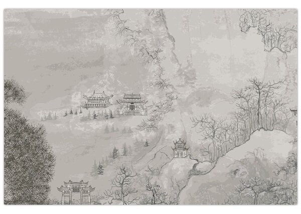 Kép - Kínai táj (90x60 cm)