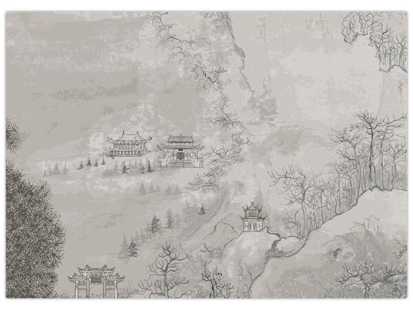 Kép - Kínai táj (70x50 cm)