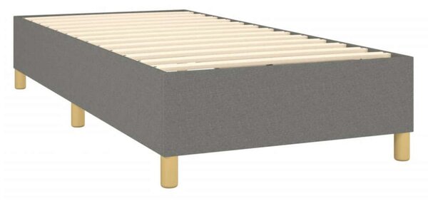 VidaXL Rugós Ágy Matraccal - Sötétszürke - 100x200 cm