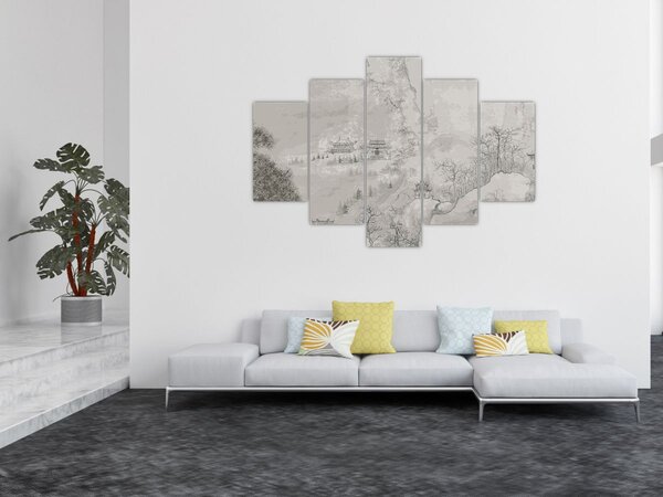 Kép - Kínai táj (150x105 cm)