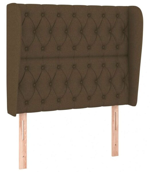 VidaXL Fejtámla - Szövet - Sötétbarna - 93x23x118/128cm