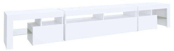 VidaXL LED TV Szekrény - Fehér - 260cm
