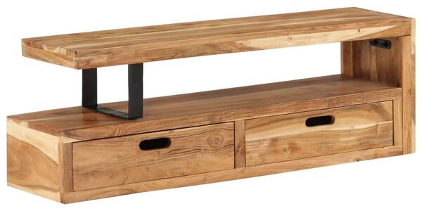 Akácfa TV-állvány - 2 Fiókos - 112cm