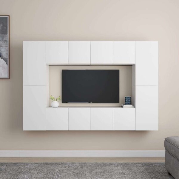 Modern Falra Szerelhető TV-Szekrény Szett - 8 Rész