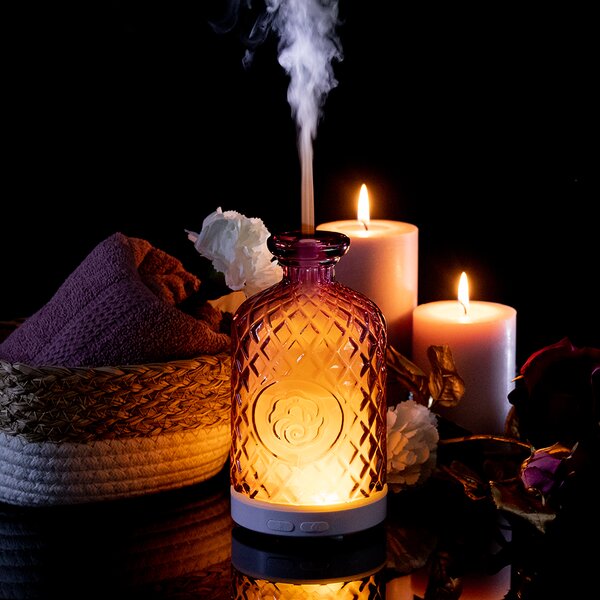 KONDELA Ultrahangos aroma diffúzor, rózsaszín, GILI