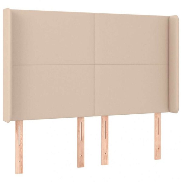VidaXL Ágytámlá - Cappuccino Műbőr - LED-es - 147x16x118/128cm