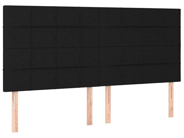 VidaXL Ágy - Fekete Szövet - 160x200 cm