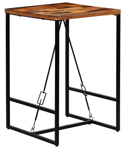 VidaXL újrahasznosított tömör fa bárasztal 70 x 70 x 106 cm
