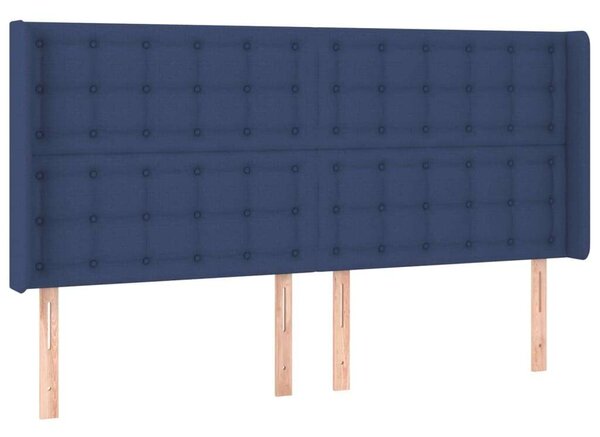 VidaXL kék szövet LED-es fejtámla 183x16x118/128 cm