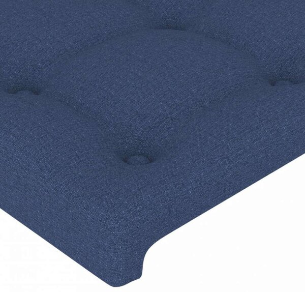 VidaXL kék szövet LED-es fejtámla 183x16x118/128 cm