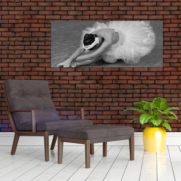 Kép - Balerina, fekete-fehér (120x50 cm)