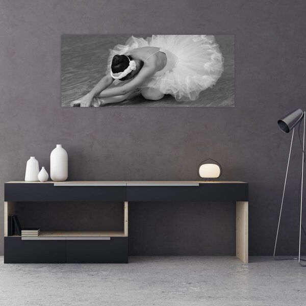 Kép - Balerina, fekete-fehér (120x50 cm)