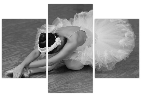 Kép - Balerina, fekete-fehér (90x60 cm)