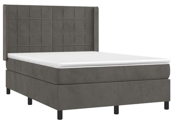 VidaXL Bársony Ágy LED-del - 140x200 cm